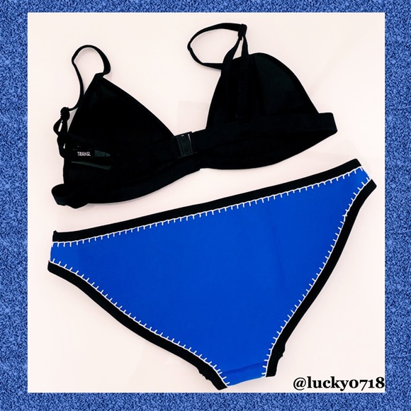 Triangl NWOT Dancing in the Wind Blue Set XS - Picture 3 of 6